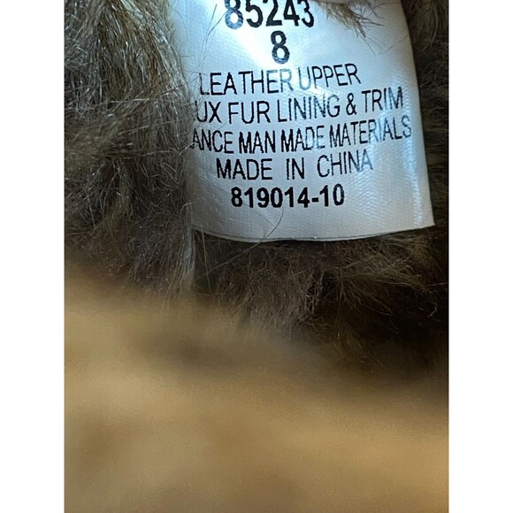 Minnetonka Ankle Winter Boots Women's Size 8 Brown Suede Faux Fur Trim Comfort - Picture 10 of 16